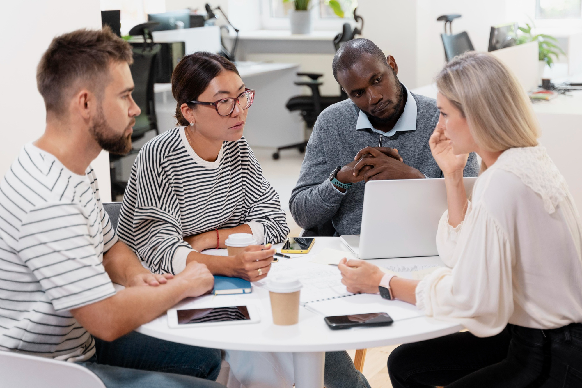Employees Focus on How the Team Works