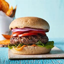 Image result for image of healthy hamburger