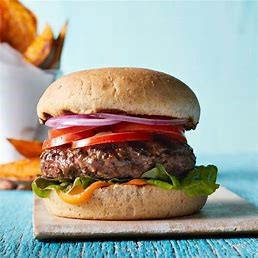 Image result for image of healthy hamburger